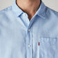 Men's Solid Slim Fit Shirt - Detail View