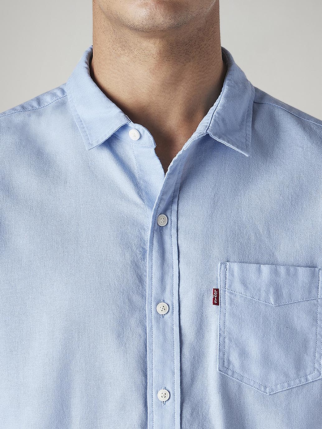 Men's Solid Slim Fit Shirt - Detail View