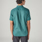 Men's Solid Slim Fit Oxford Shirt - Back View