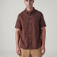 Men's Solid Slim Fit Oxford Shirt - Front View