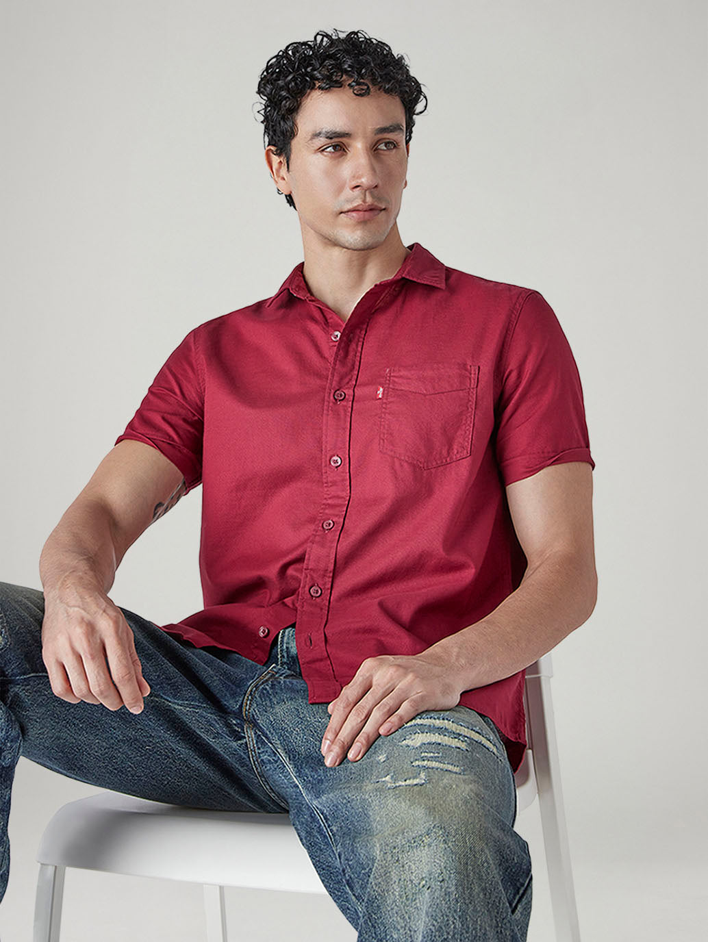 Men's Solid Slim Fit Shirt