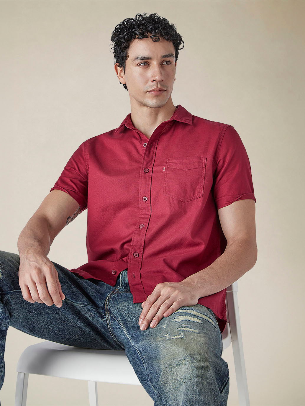 Men's Solid Slim Fit Shirt