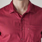 Men's Solid Slim Fit Shirt - Detail View