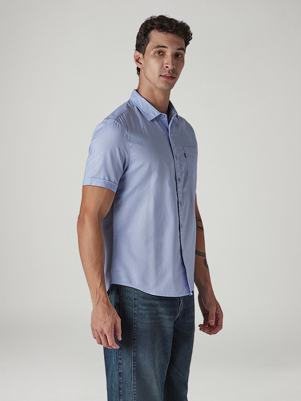 Men's Solid Button Down Collar Slim Fit Oxford Shirt - 20 View