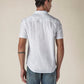 Men's Solid Button Down Collar Slim Fit Oxford Shirt - Back View