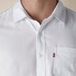 Men's Solid Button Down Collar Slim Fit Oxford Shirt - Detail View