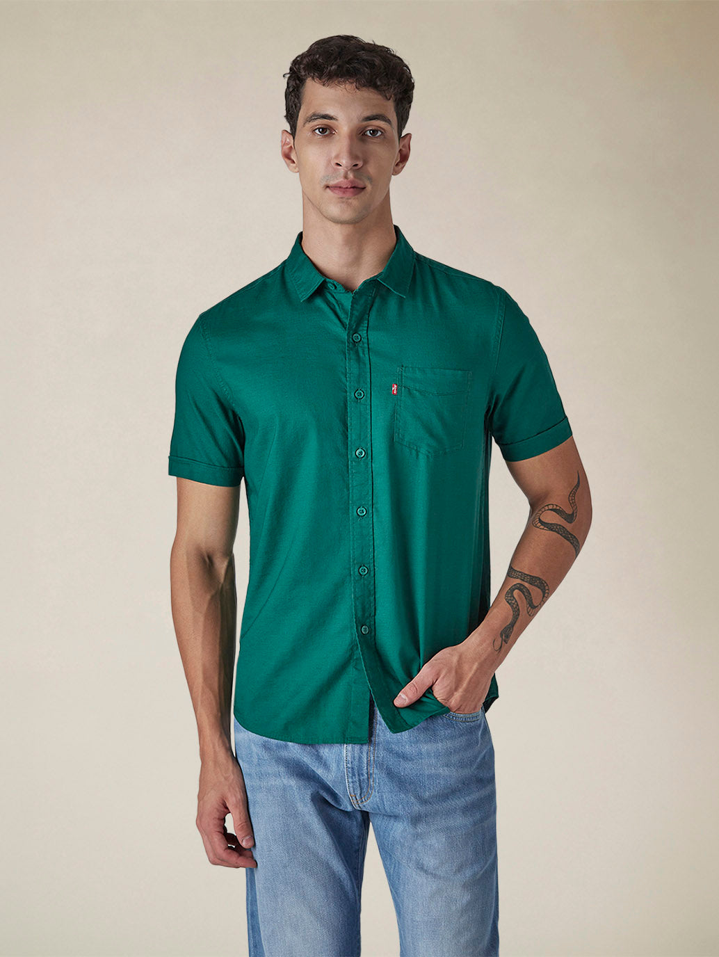 Men's Solid Button Down Collar Slim Fit Oxford Shirt - 6240115b-0323-4219-a9e9-7f46557b7249 View