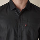Men's Solid Button Down Collar Slim Fit Oxford Shirt - Detail View