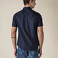 Men's Solid Button Down Collar Slim Fit Oxford Shirt - Back View