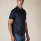 Men's Solid Button Down Collar Slim Fit Oxford Shirt - Side View