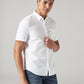 Men's Solid Slim Fit Oxford Shirt - Styleshot View