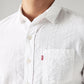 Men's Solid Slim Fit Oxford Shirt - Detail View