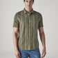 Men's Striped Slim Fit Dobby Shirt - Front View