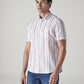 Men's Striped Slim Fit Dobby Shirt - Side View