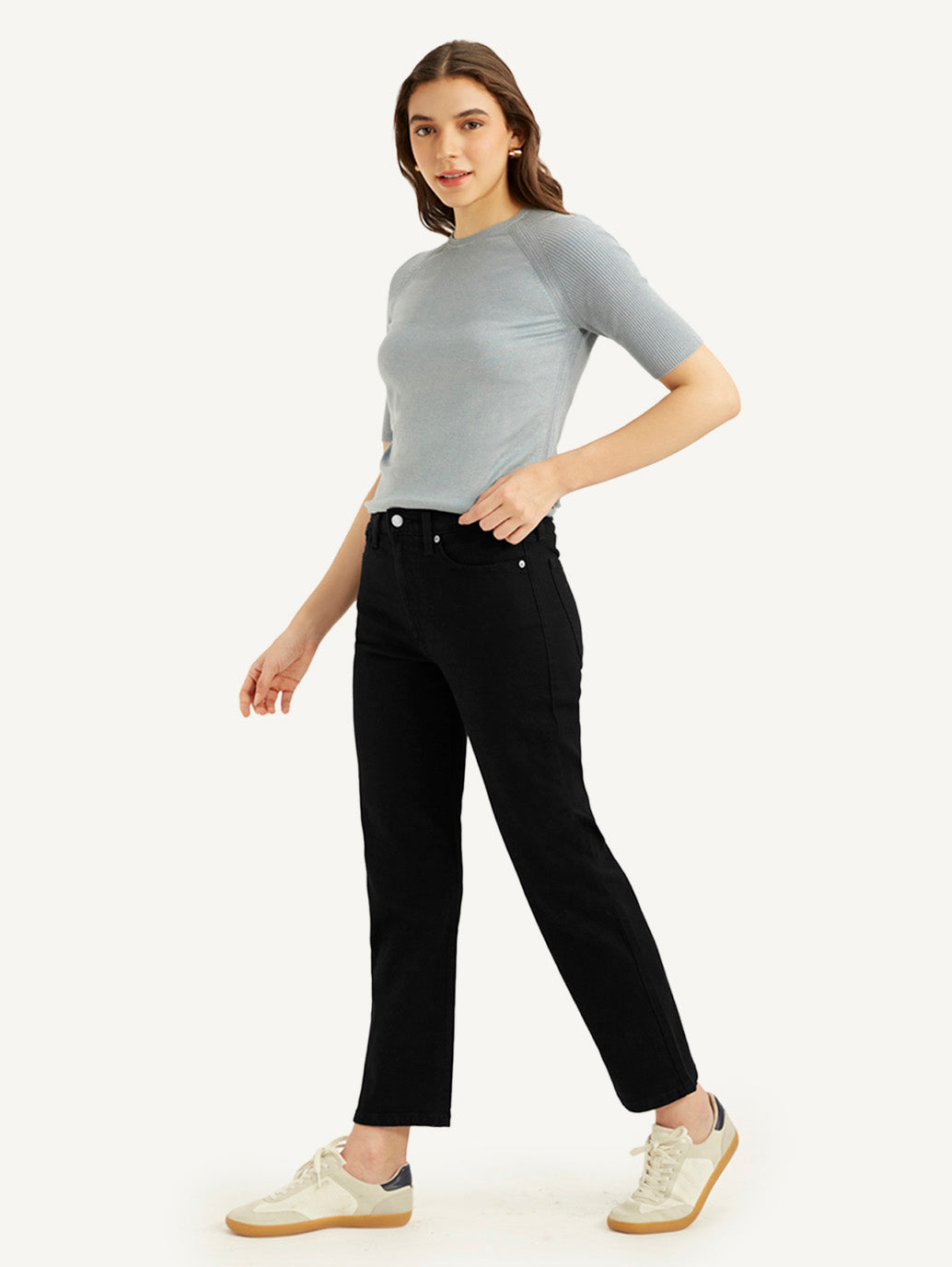 Women's Black Wedgie Straight Fit Mid Rise Jeans - 339557010330f5053cd8d5b38ca1f1ef View