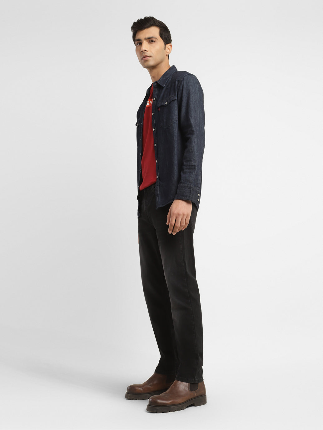 Men's 512 Black Slim Tapered Fit Mid Rise Jeans
