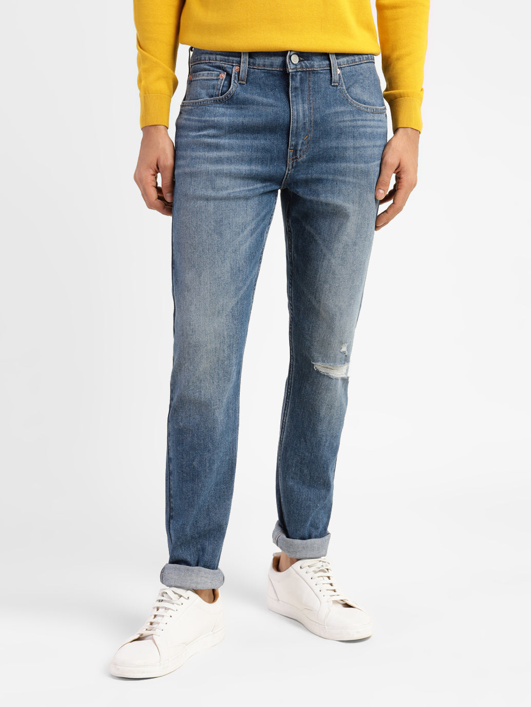 Men's 512 Blue Slim Tapered Fit Mid Rise Jeans
