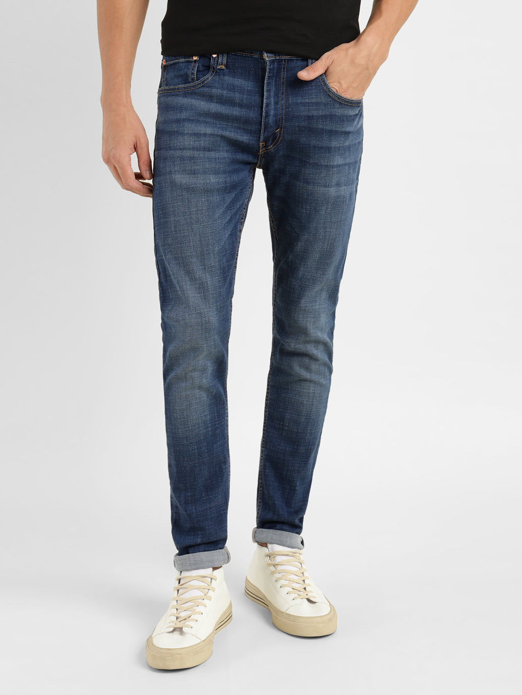 Men's 512 Blue Slim Tapered Fit Mid Rise Jeans