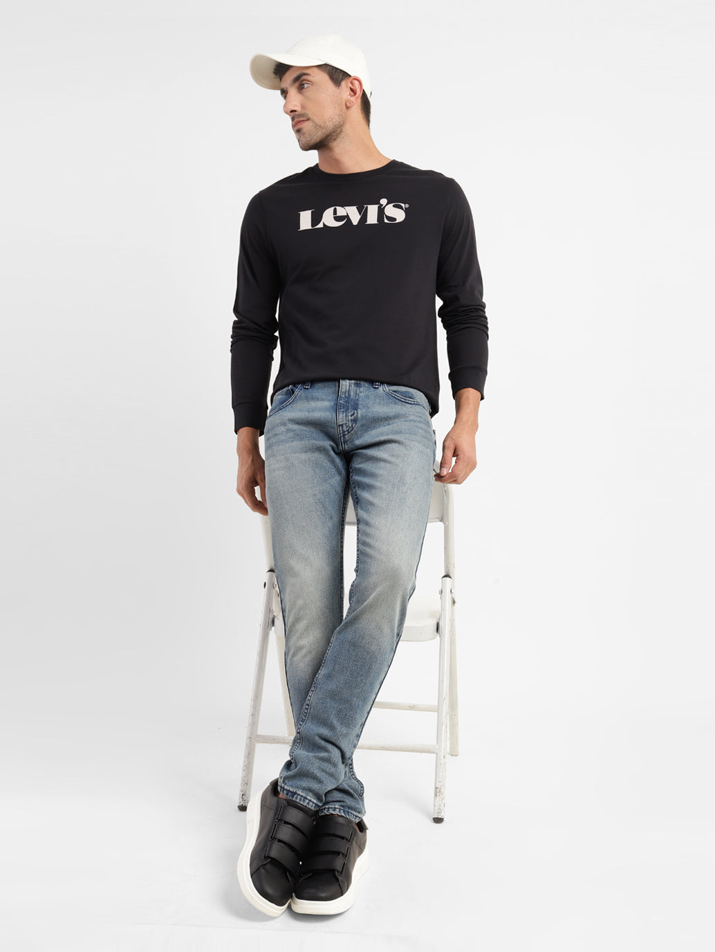 Men's 512 Blue Slim Tapered Fit Mid Rise Jeans