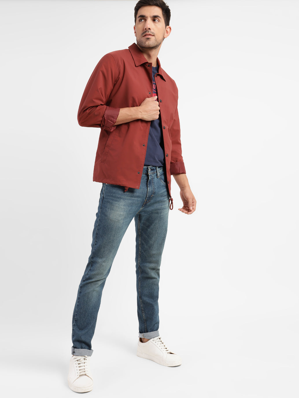 Men's 512 Blue Slim Tapered Fit Mid Rise Jeans - 727f49f8-46fa-434e-94c5-ca8ef77df2f3 View