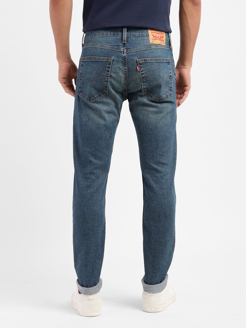 Men's 512 Blue Slim Tapered Fit Mid Rise Jeans - e6ea402a-661b-405b-bf3d-8d8ff5987f28 View