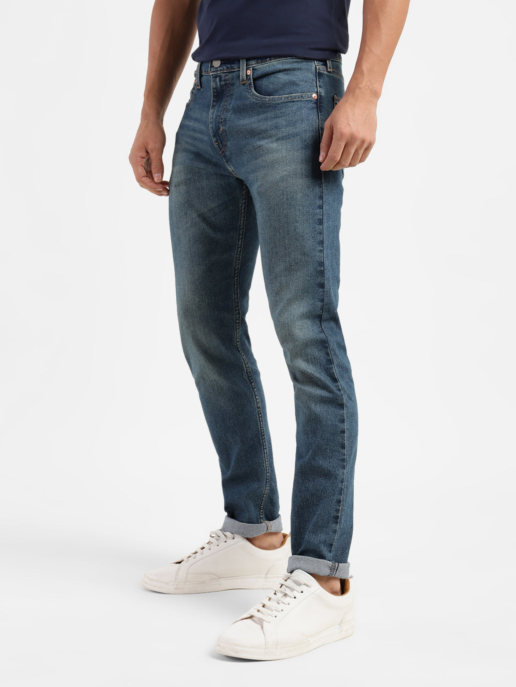 Men's 512 Blue Slim Tapered Fit Mid Rise Jeans - 44c508d0-3d78-48b7-9f63-500451b31621 View