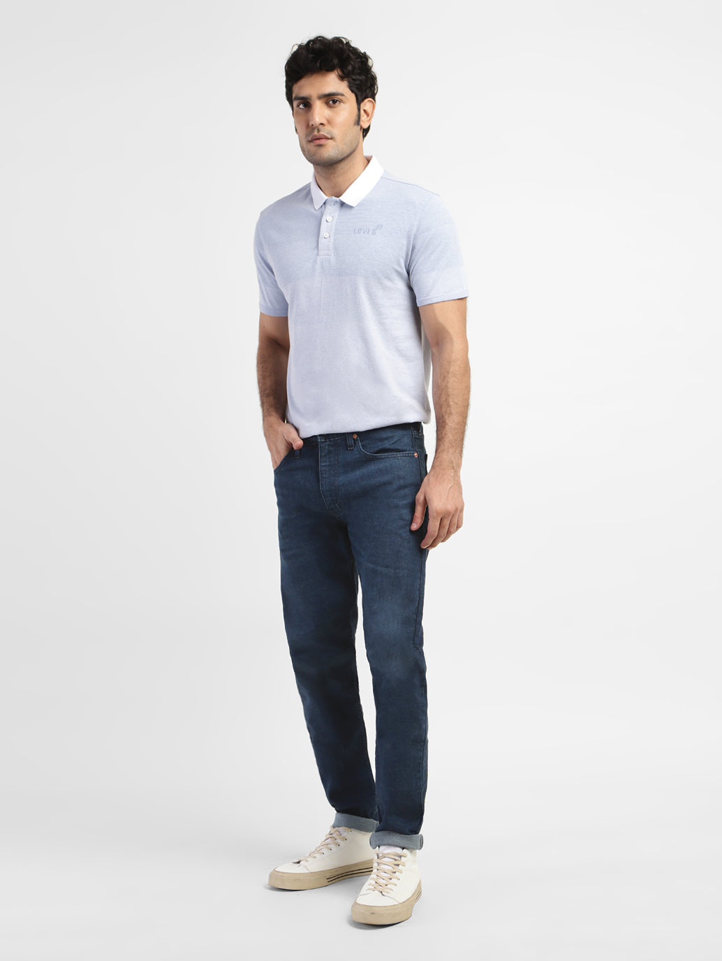 Men's 512 Blue Slim Tapered Fit Mid Rise Jeans