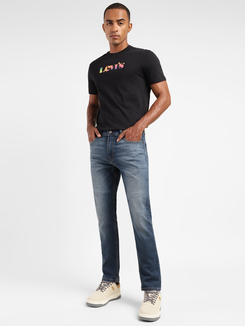 Men's 512 Blue Slim Tapered Fit Mid Rise Jeans