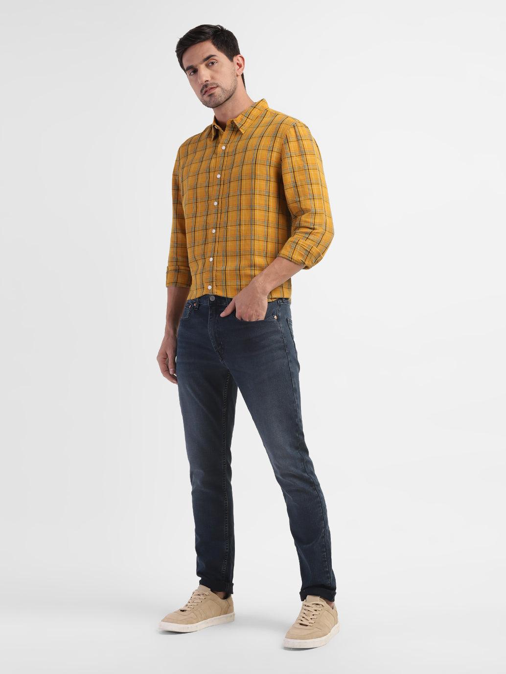 Men's 512 Blue Slim Tapered Fit Mid Rise Jeans