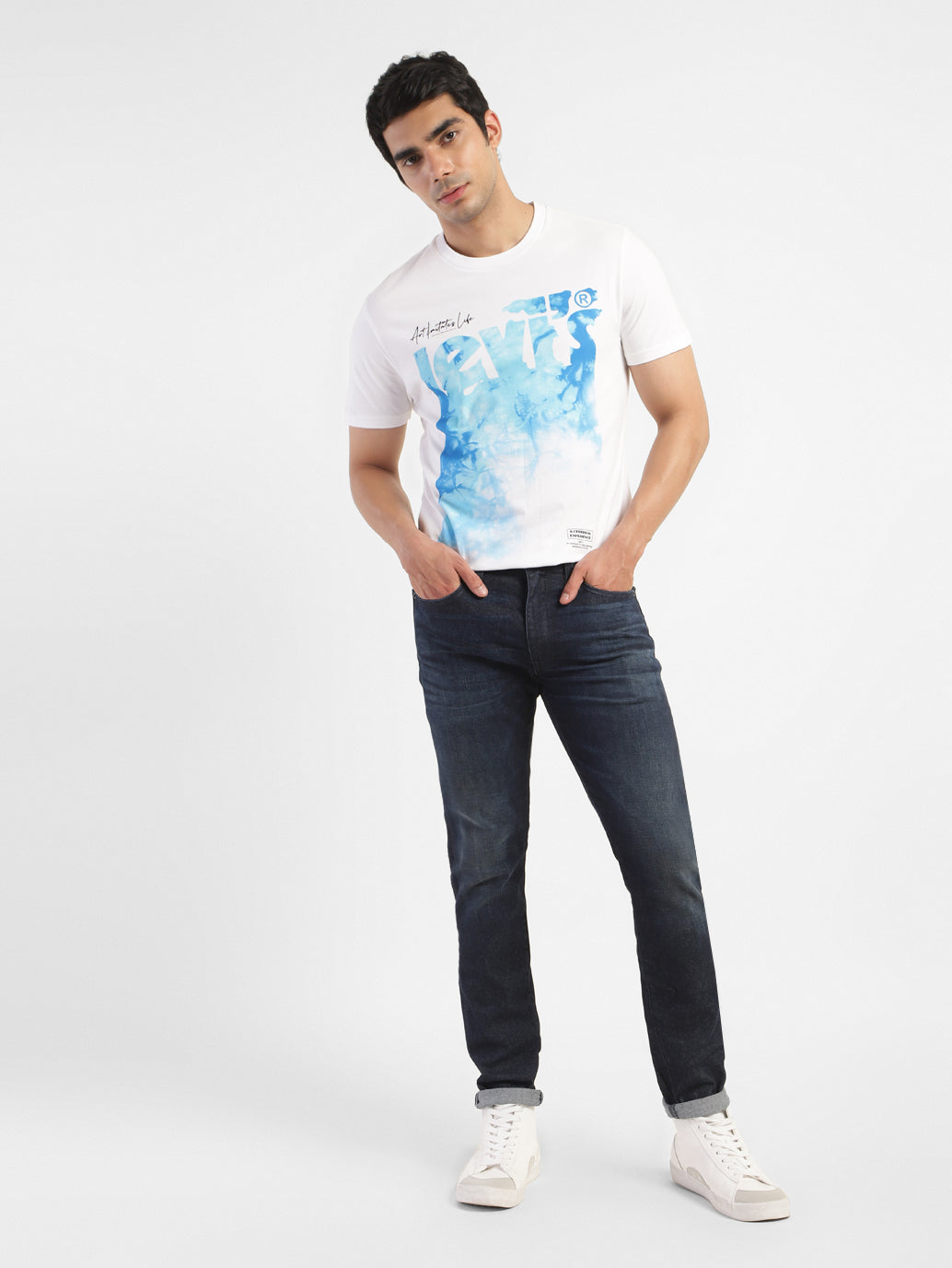Men's 512 Blue Slim Tapered Fit Mid Rise Jeans