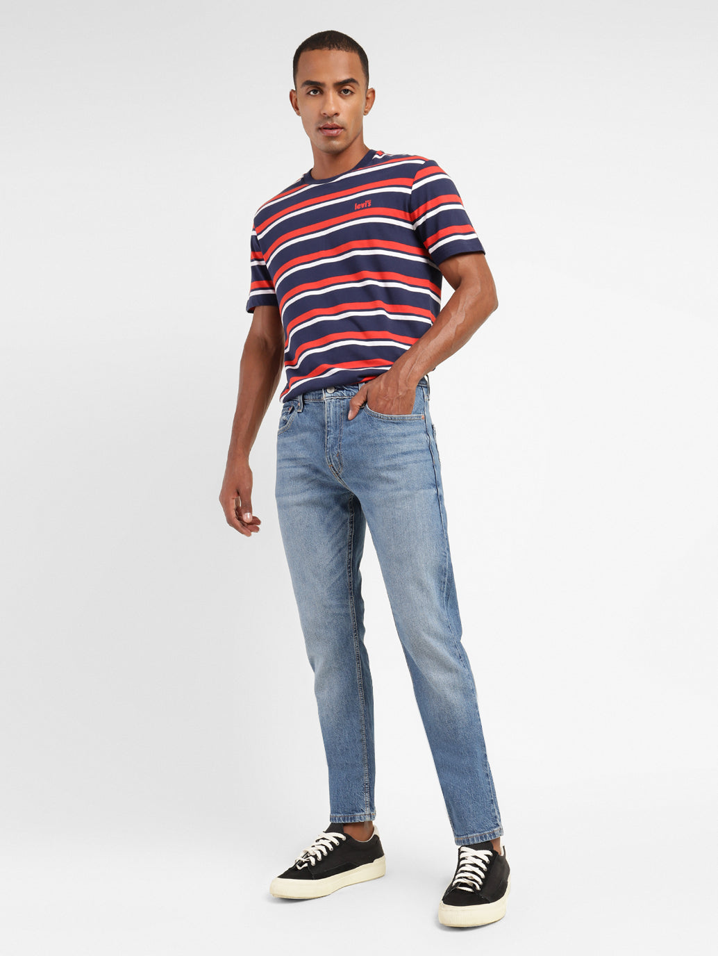 Men's 512 Blue Slim Tapered Fit Mid Rise Jeans