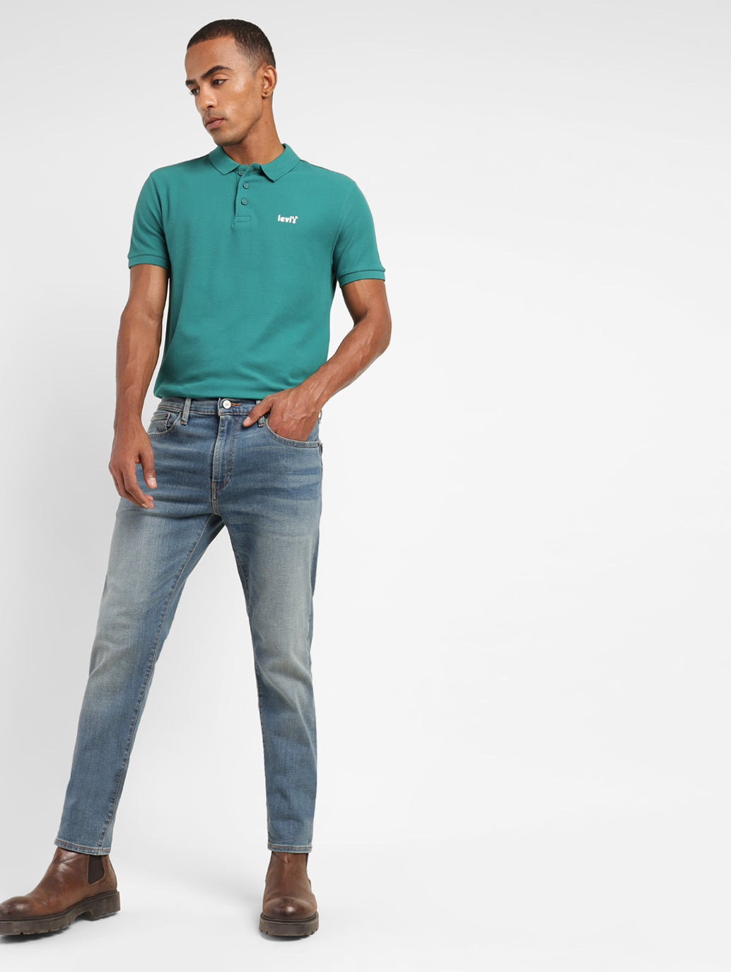 Men's 512 Blue Slim Tapered Fit Mid Rise Jeans