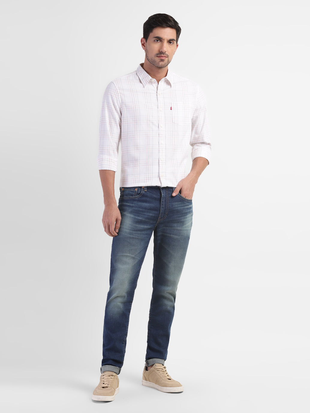 Men's 512 Blue Slim Tapered Fit Mid Rise Jeans
