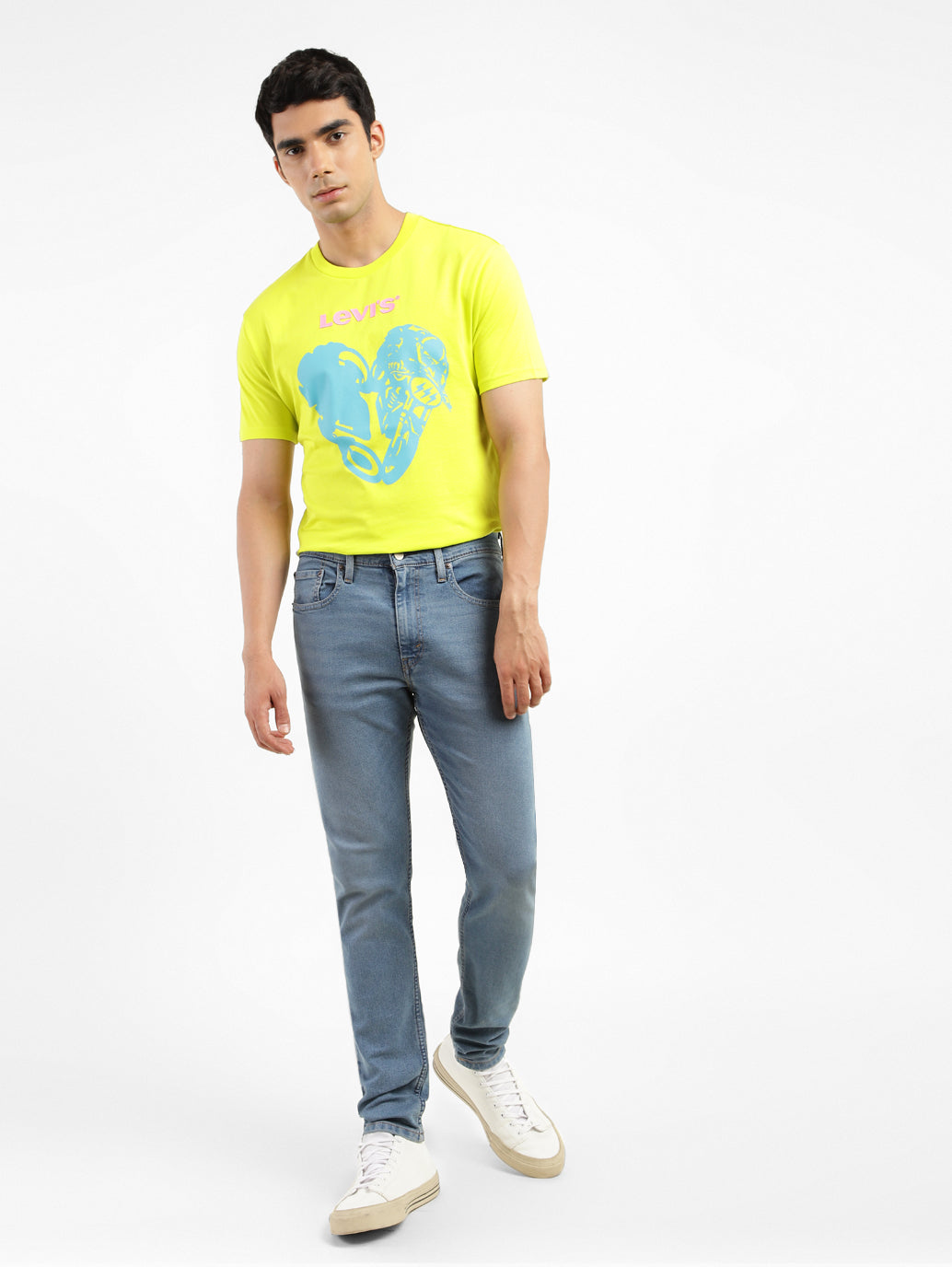 Men's 512 Blue Slim Tapered Fit Mid Rise Jeans