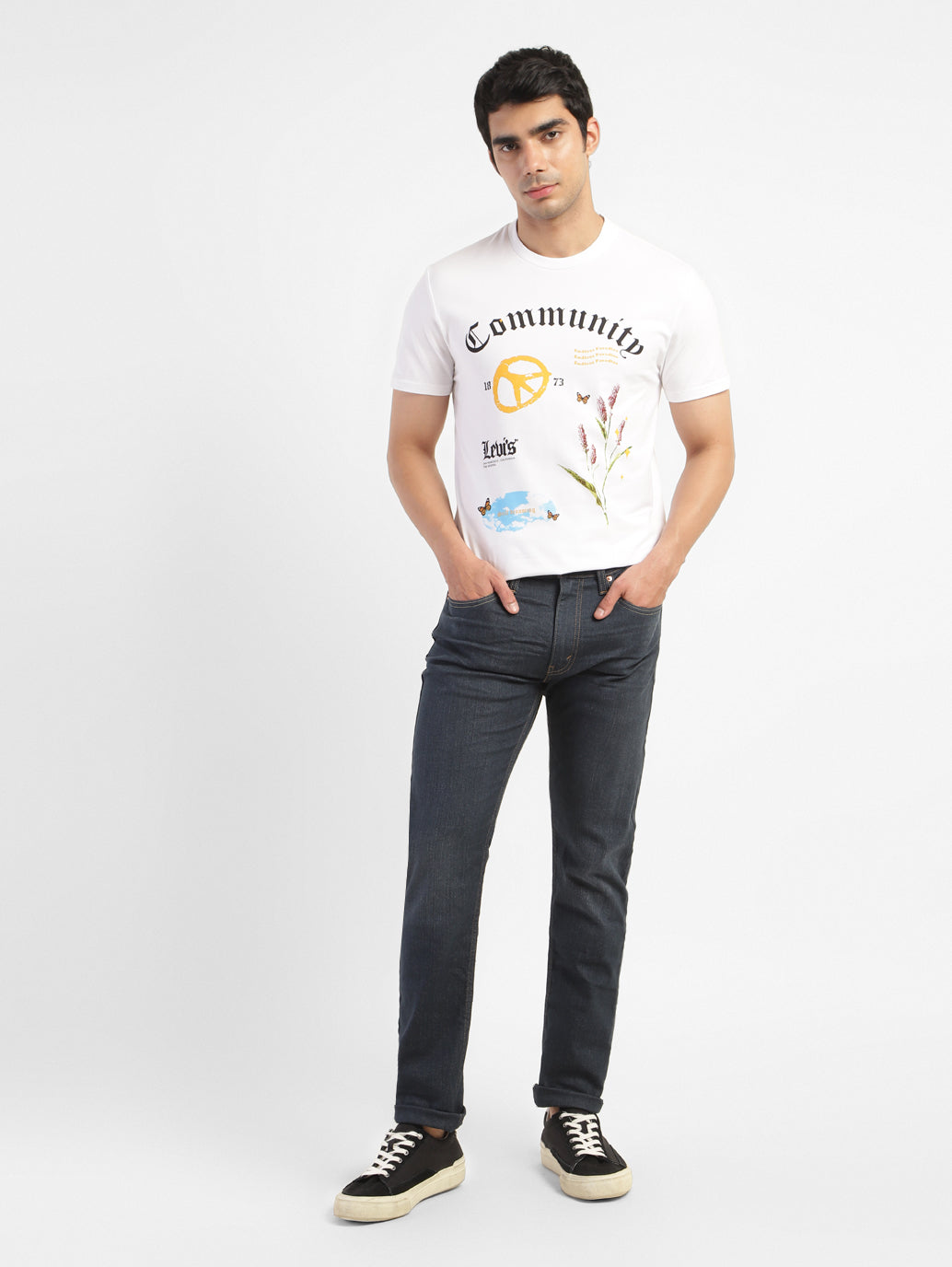 Men's 512 Blue Slim Tapered Fit Mid Rise Jeans