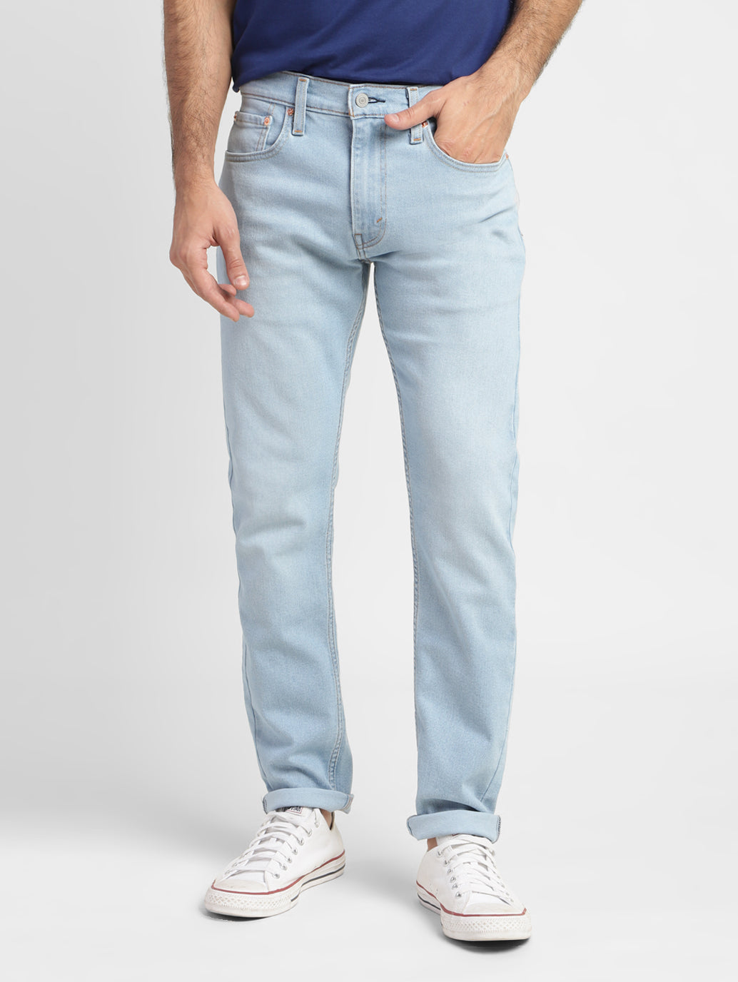 Men's 512 Blue Slim Tapered Fit Mid Rise Jeans - 86cd9790-7acd-4d16-bd2b-d082bf339ce7 View