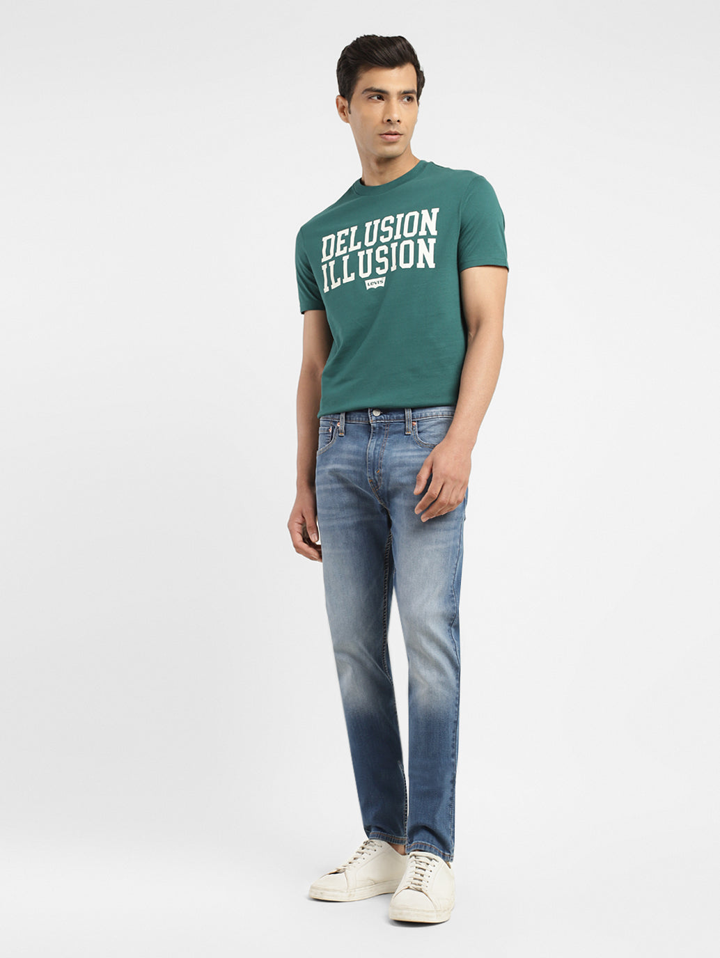 Men's 512 Blue Slim Tapered Fit Mid Rise Jeans