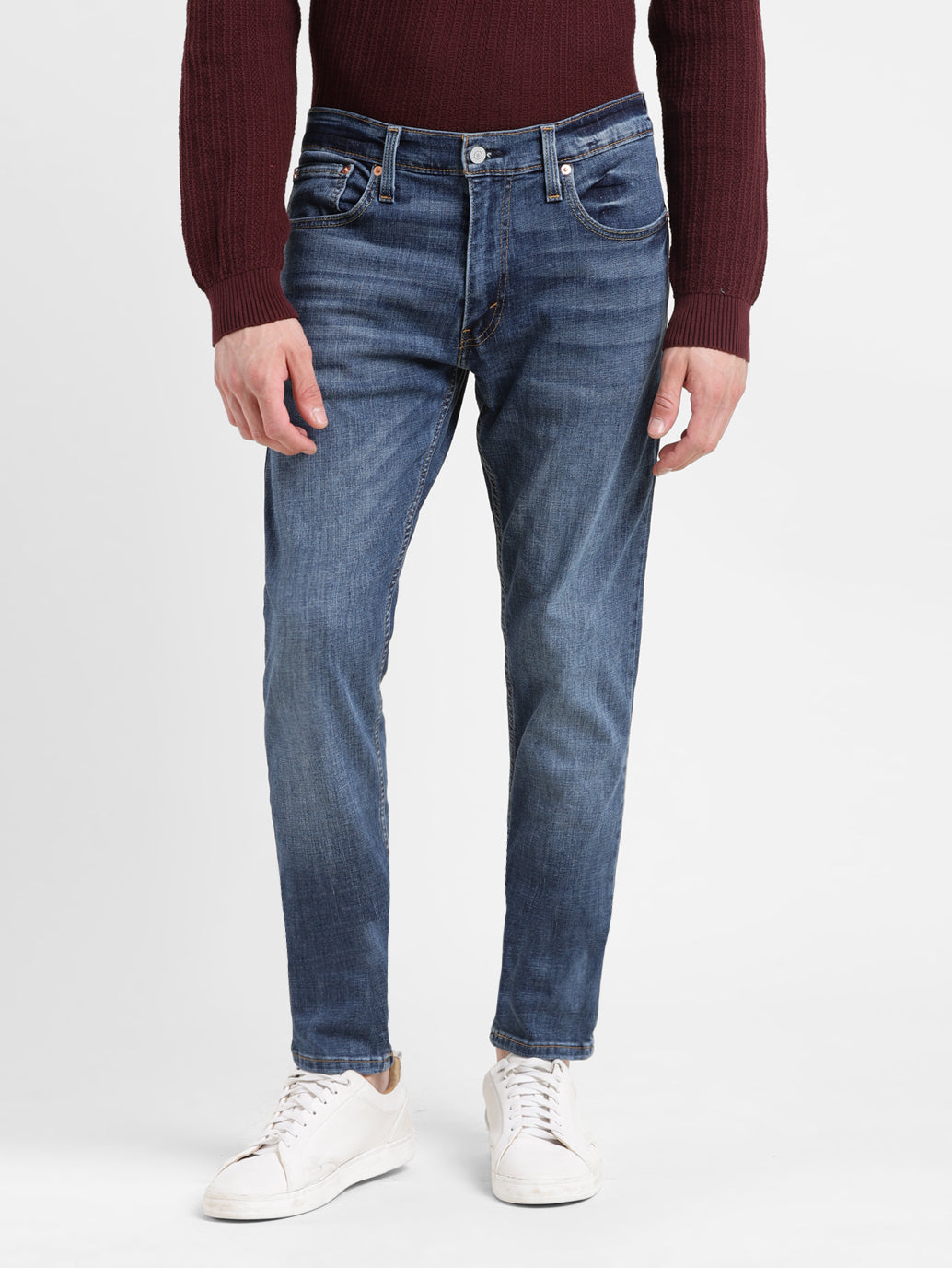 Men's 512 Blue Slim Tapered Fit Mid Rise Jeans