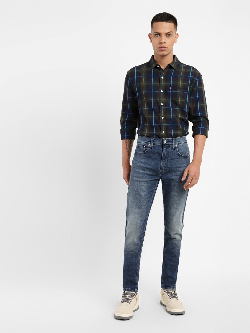 Men's 512 Blue Slim Tapered Fit Mid Rise Jeans