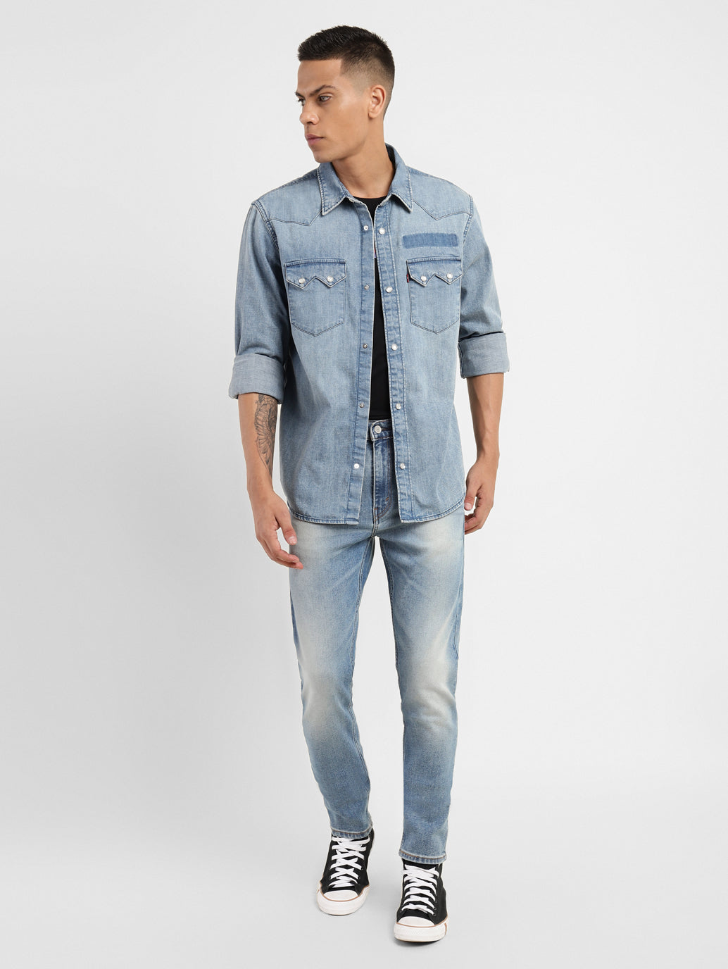 Men's 512 Blue Slim Tapered Fit Mid Rise Jeans