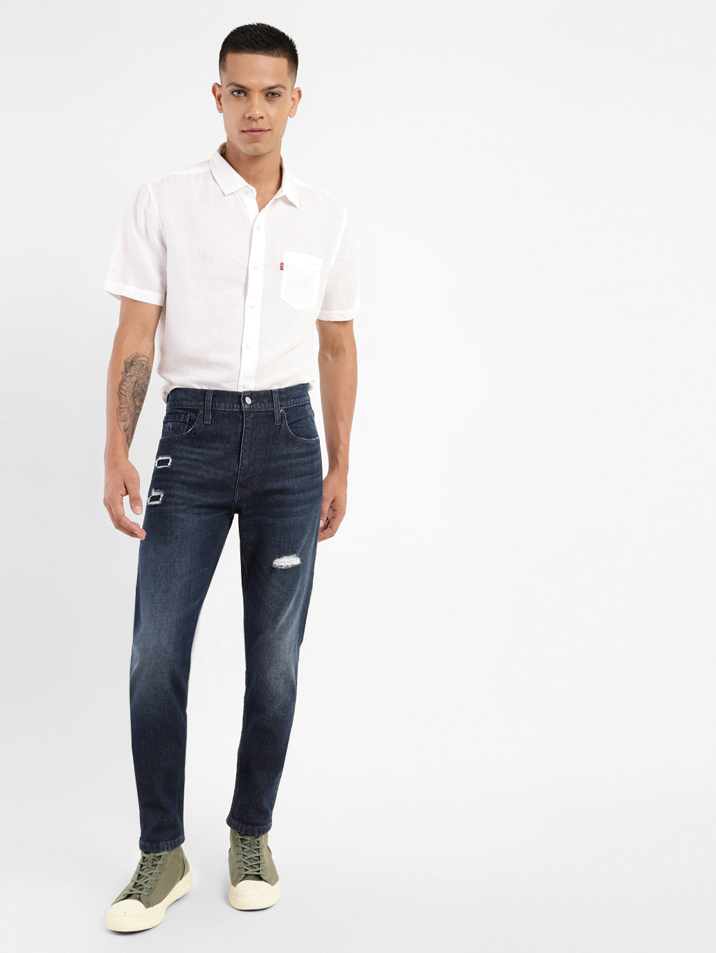 Men's 512 Blue Slim Tapered Fit Mid Rise Jeans
