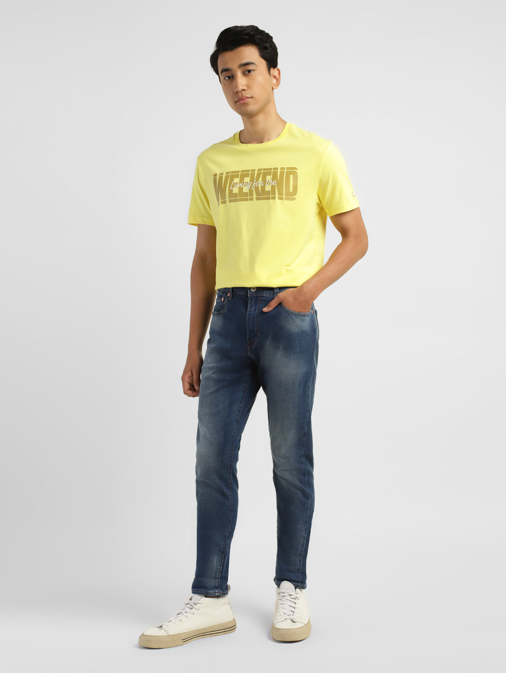 Men's 512 Blue Slim Tapered Fit Mid Rise Jeans