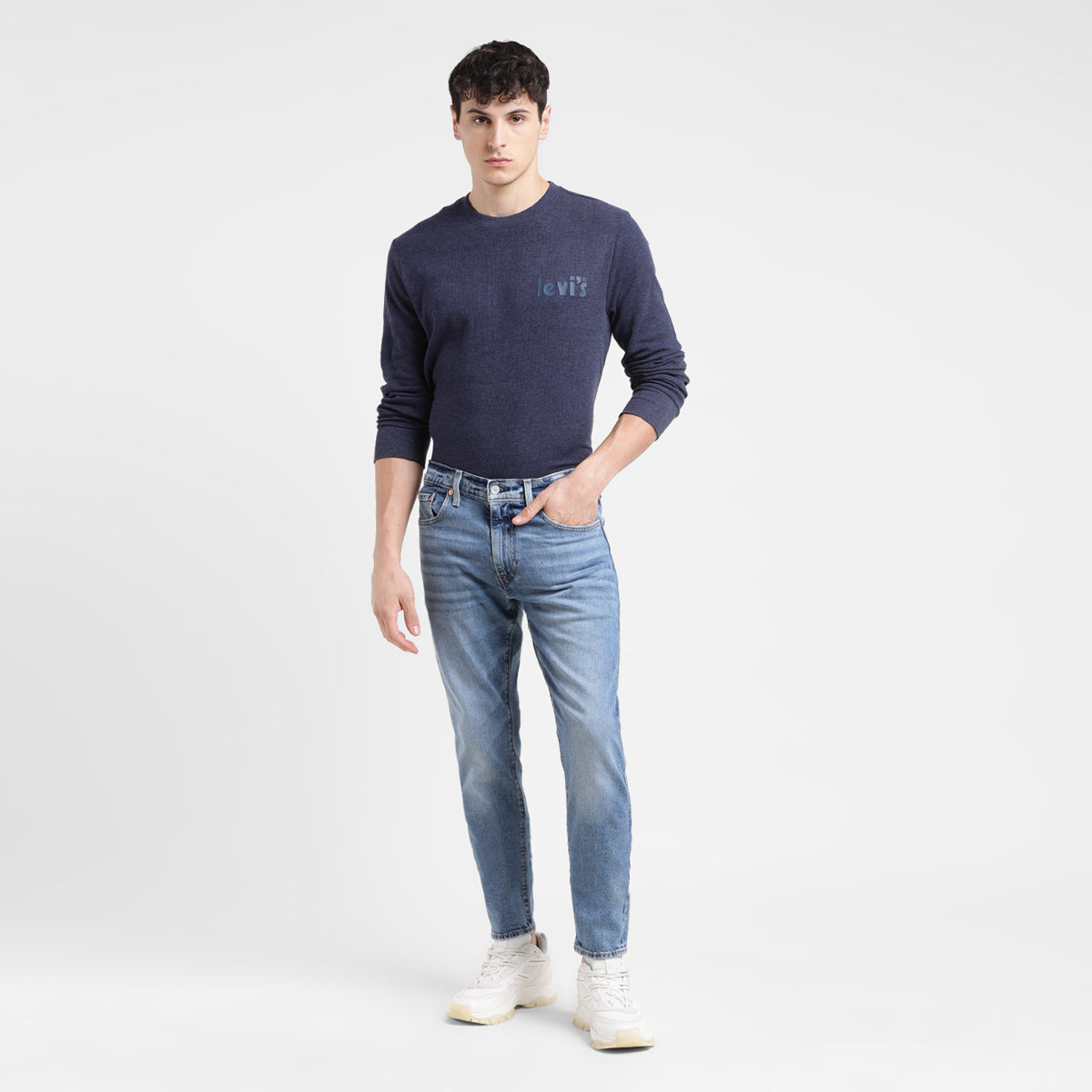 Men's 512 Blue Slim Tapered Fit Mid Rise Jeans