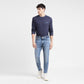 Men's 512 Blue Slim Tapered Fit Mid Rise Jeans - Front View
