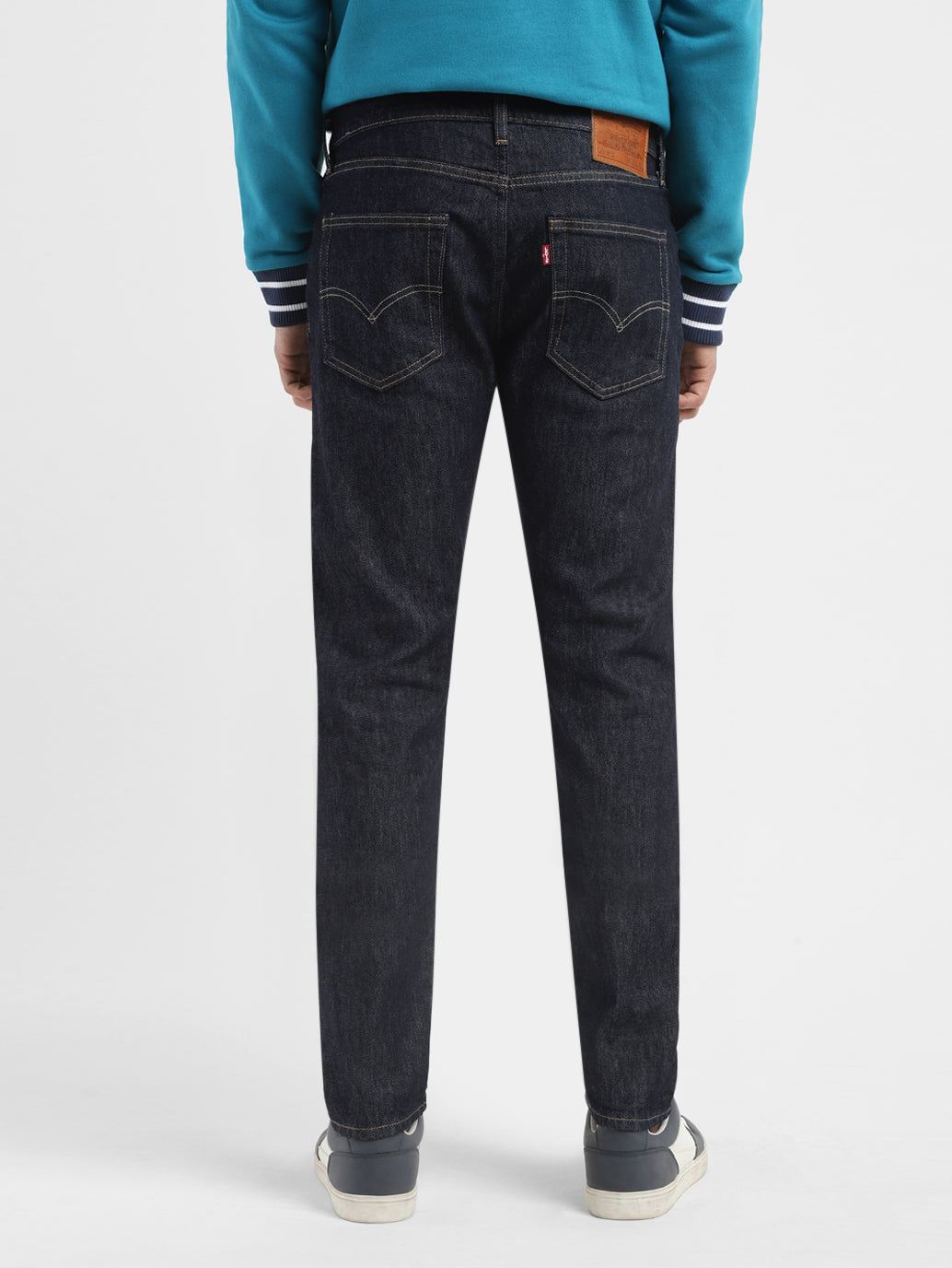 Men's 512 Navy Blue Slim Tapered Fit Mid Rise Jeans - 9b58fe21-7468-4cd4-a608-15db3169de13 View