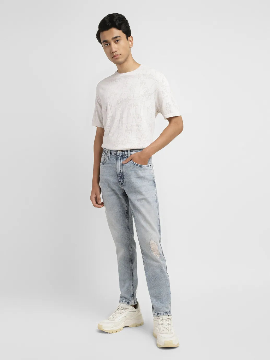 Men's 512 Blue Slim Tapered Fit Mid Rise Jeans