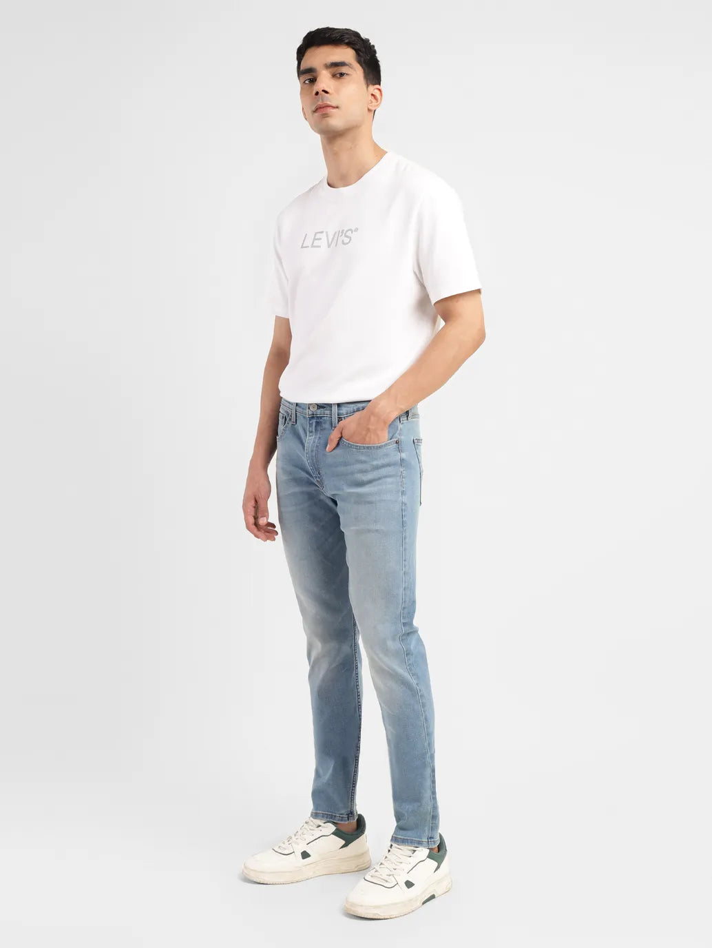 Men's 512 Blue Slim Tapered Fit Mid Rise Jeans