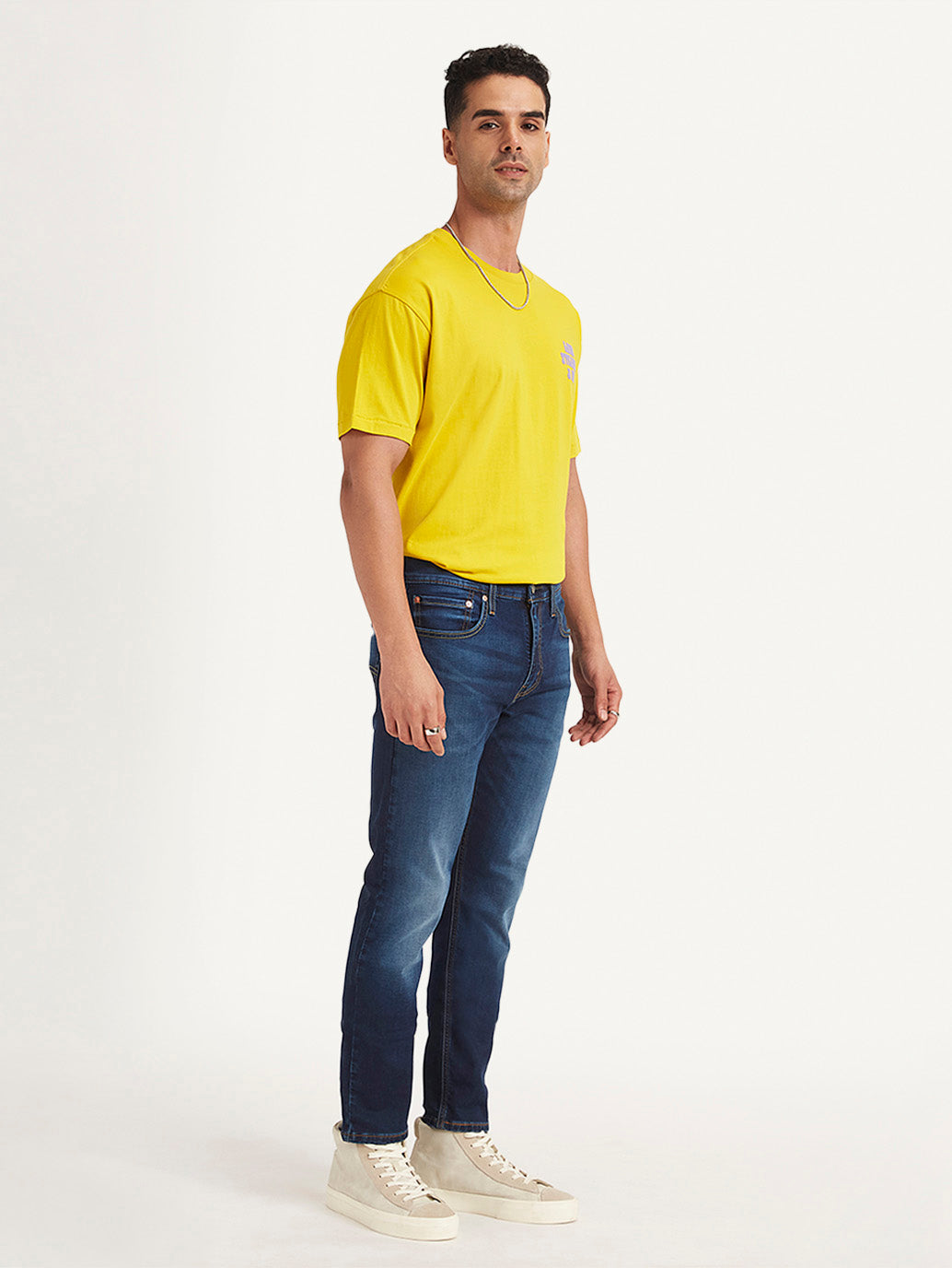 Men's 512 Navy Blue Slim Tapered Fit Mid Rise Jeans