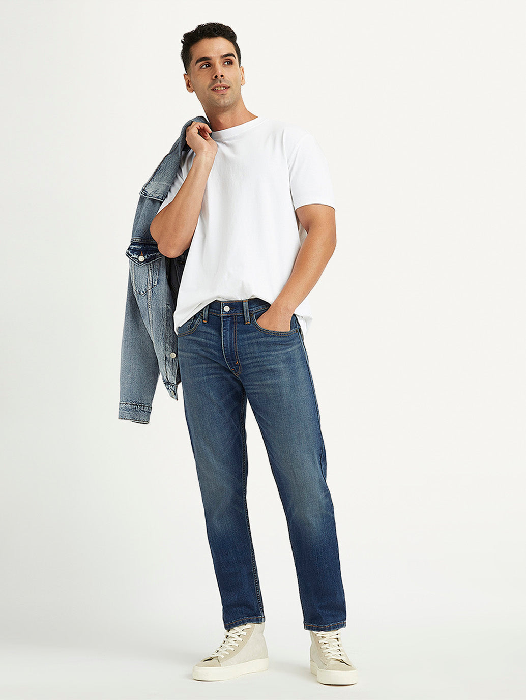 Men's 512 Blue Slim Tapered Fit Mid Rise Jeans