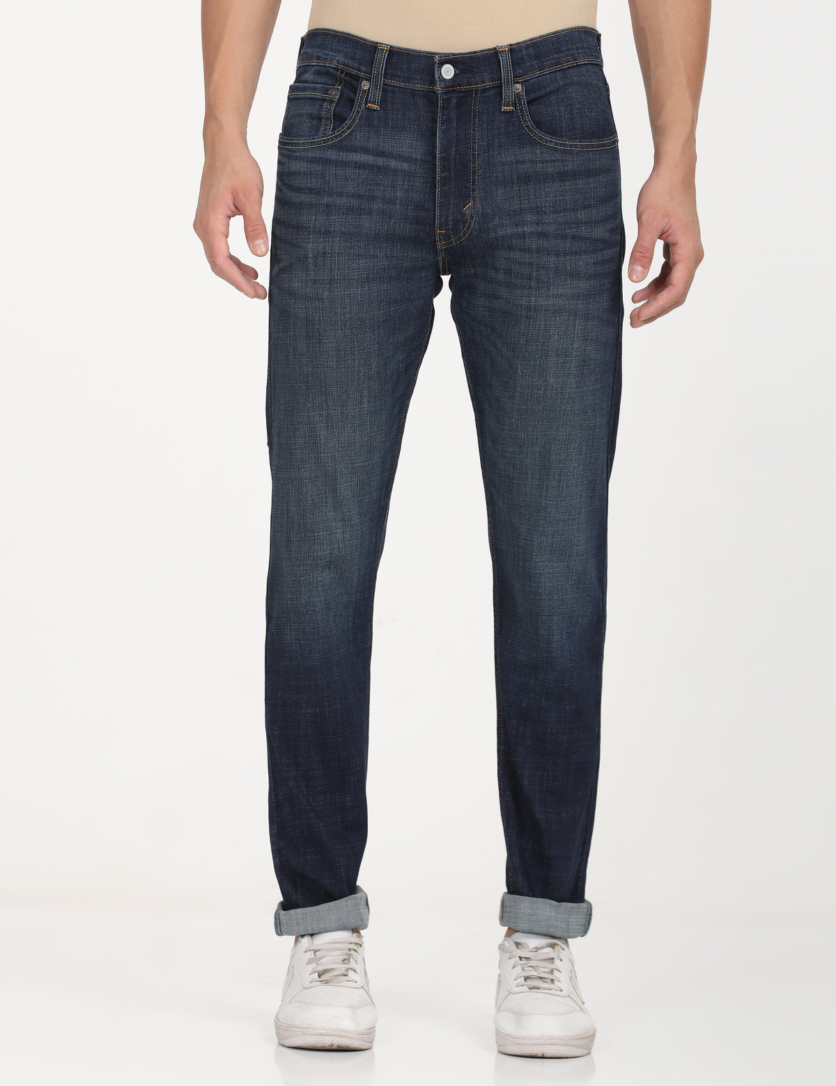 Men's 512 Navy Blue Slim Tapered Fit Mid Rise Jeans
